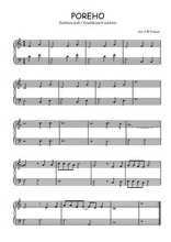 Téléchargez l'arrangement pour piano de la partition de Poreho en PDF